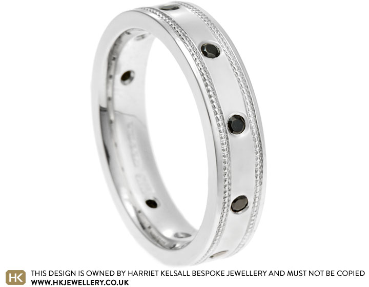 Ruth's Platinum Eternity Ring with Black Spinels