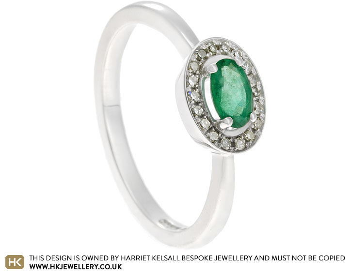 Charlotte's Sterling Silver Emerald Dress Ring