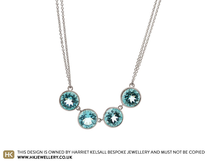 Lindsay's 9ct White Gold All Around Set Topaz Necklace