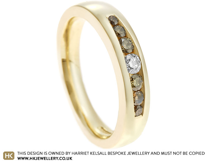 14K Rose Gold Champagne Diamond (0.40 Ct, Brown Color, I1-I2Clarity) E –  Noray Designs