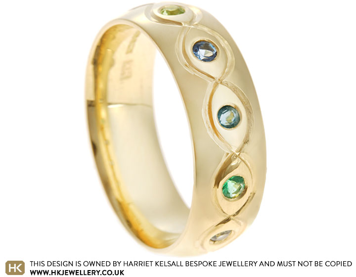 Yulia's 18ct Yellow Gold and Birthstone Dress Ring