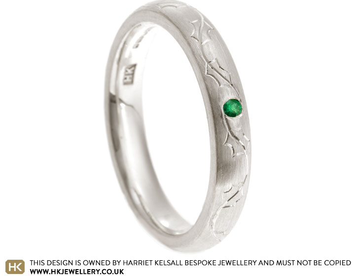 Hannah's Holly Inspired 9ct White Gold and Emerald Eternity Ring