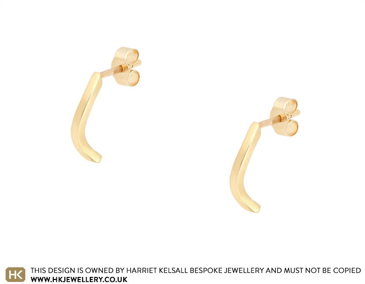 Fairtrade 9ct Yellow Gold Ripple Drop Earrings