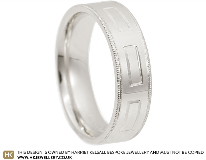 John's 9ct White Gold Commitment Band with Engraving