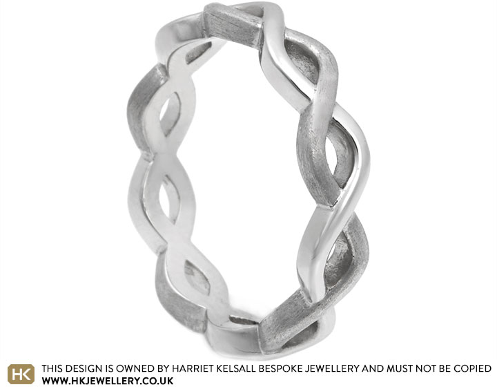 Lucy's Double Weave Platinum Wedding Ring