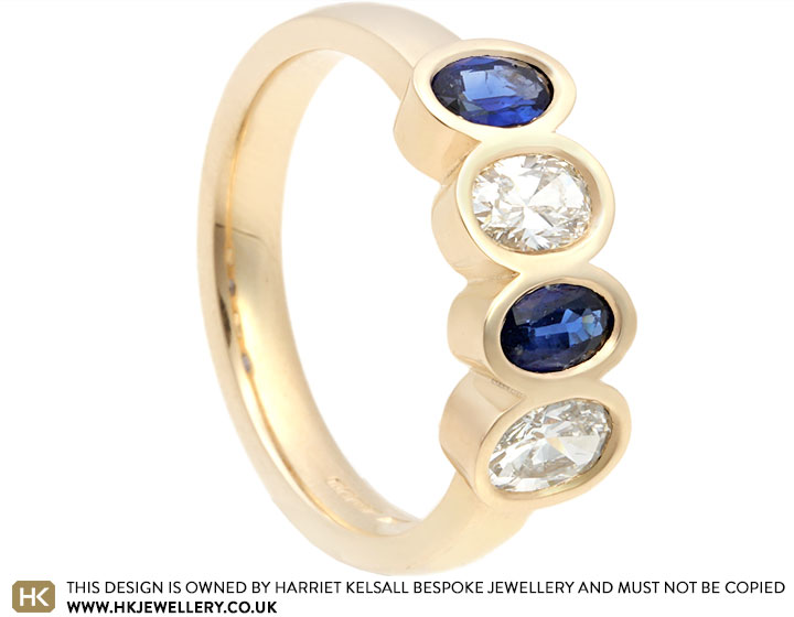 Leonie's 9ct Yellow Gold Sapphire and Diamond Dress Ring