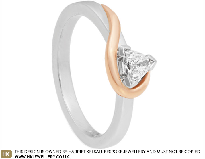 Emmie's Platinum and 9ct Rose Gold Diamond Engagement Ring