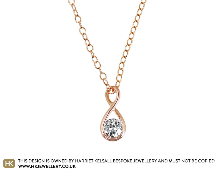 Bronwen's 9ct Rose Gold and Diamond Pendant