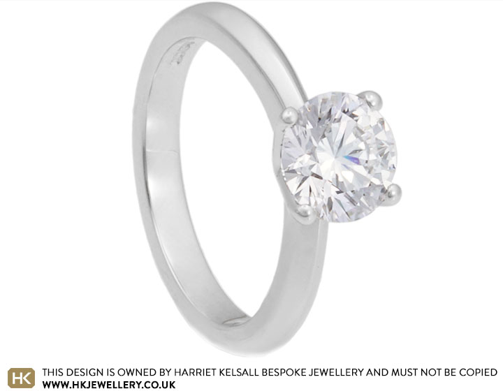 Victoria's Platinum and Diamond Solitaire Engagement Ring