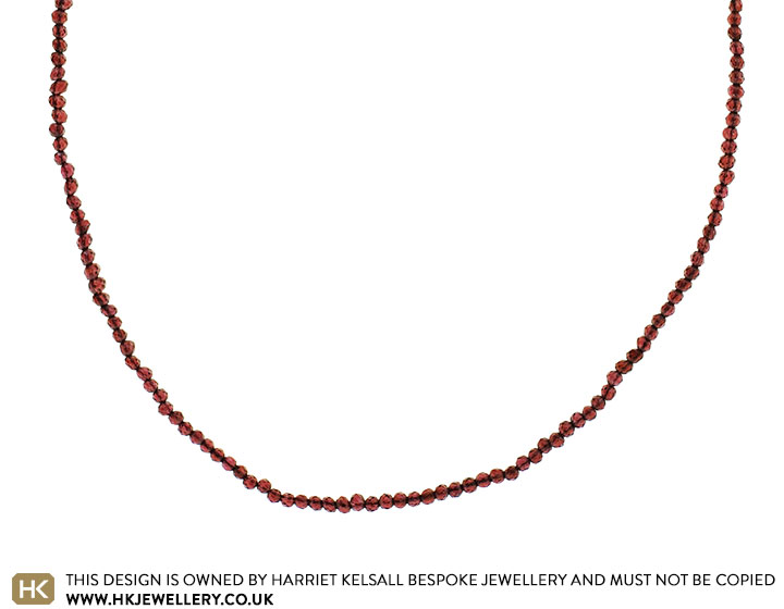 January Garnet Fine Cord Birthstone Necklace | Wanderlust Life