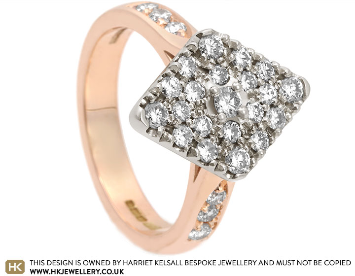 Suzanne's Own Diamond,  9ct Rose Gold and White Gold Ring