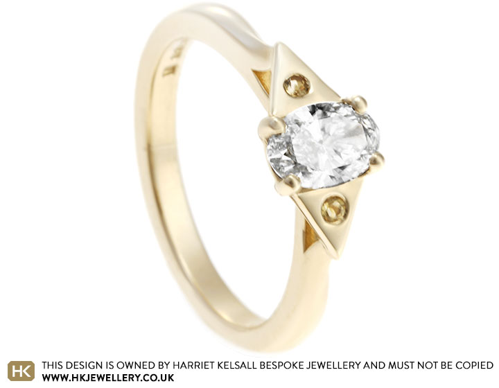 Charlotte's Fairtrade 9ct Yellow Gold Three Stone Engagement Ring