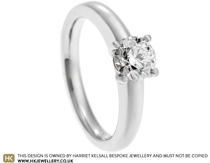 Kelly's Platinum and 0.90ct Brilliant Cut Diamond Engagement Ring