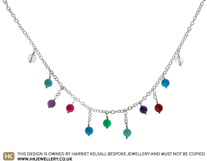 A Multi Colour Drop Necklace