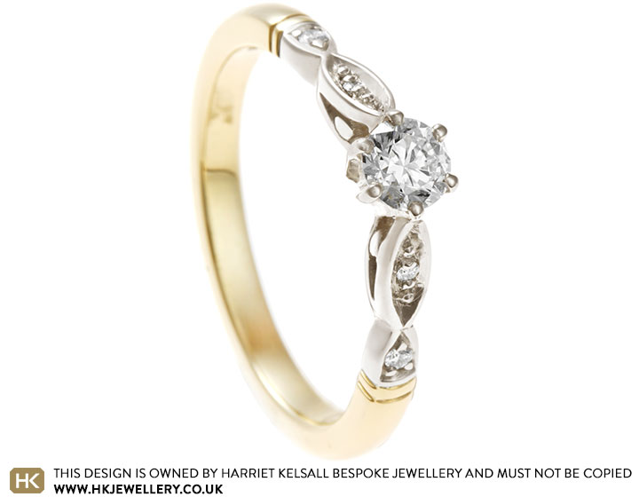 Alice's 9ct Yellow and White Gold Diamond Engagement Ring