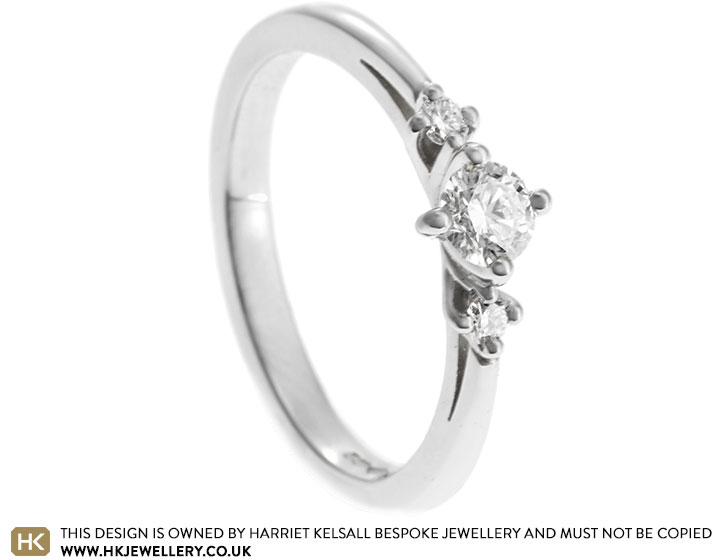 Anneke's Platinum and Diamond Trilogy Engagement Ring