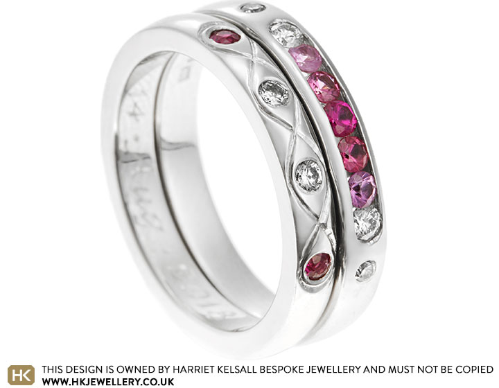 Ann's Ruby and Diamond Platinum Wedding Ring