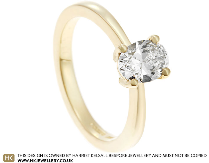 Charlotte's Yellow Gold Oval Diamond Engagement Ring