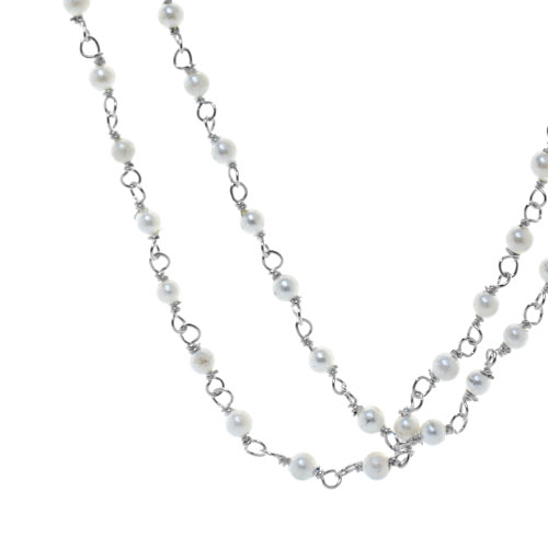 Double strand clearance sterling silver necklace