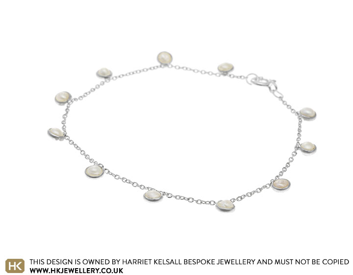 Lacy Sterling Silver and Ivory Pearl Bracelet