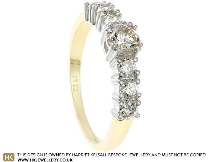 Judy's Remodelled Mixed Gold and Diamond Ring