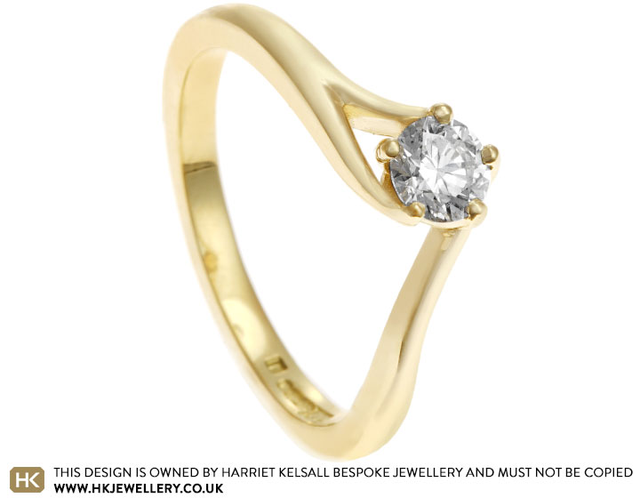 Iona's Fairtrade 18ct Yellow Gold Diamond Engagement Ring