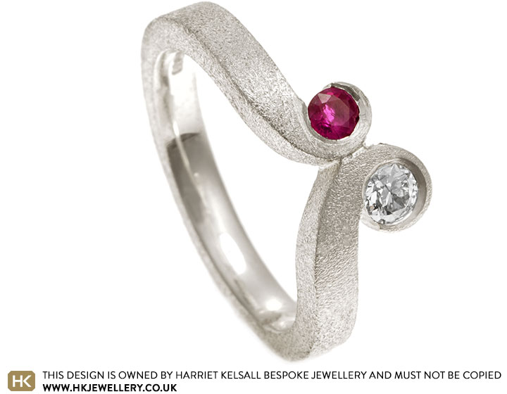 Anna's Dancing Inspired Ruby and Diamond Dress Ring