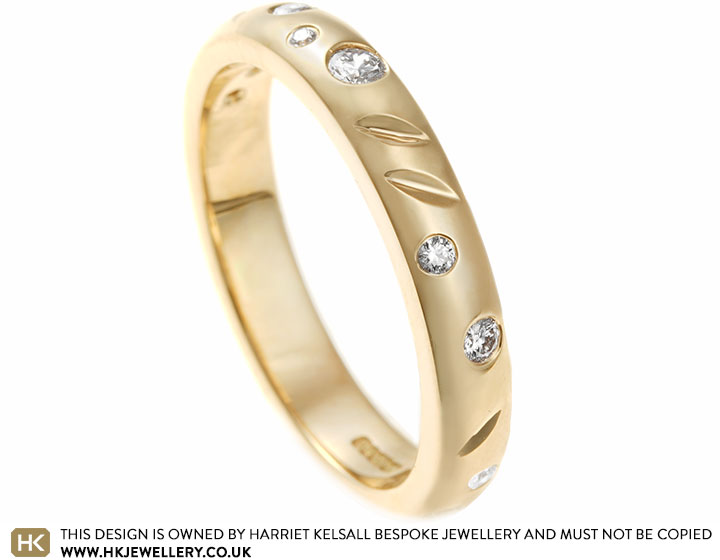 Helen's Handmade Yellow Gold and Diamond Eternity Ring