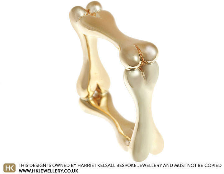 Neil's Bone Inspired 9ct Yellow Gold Dress Ring