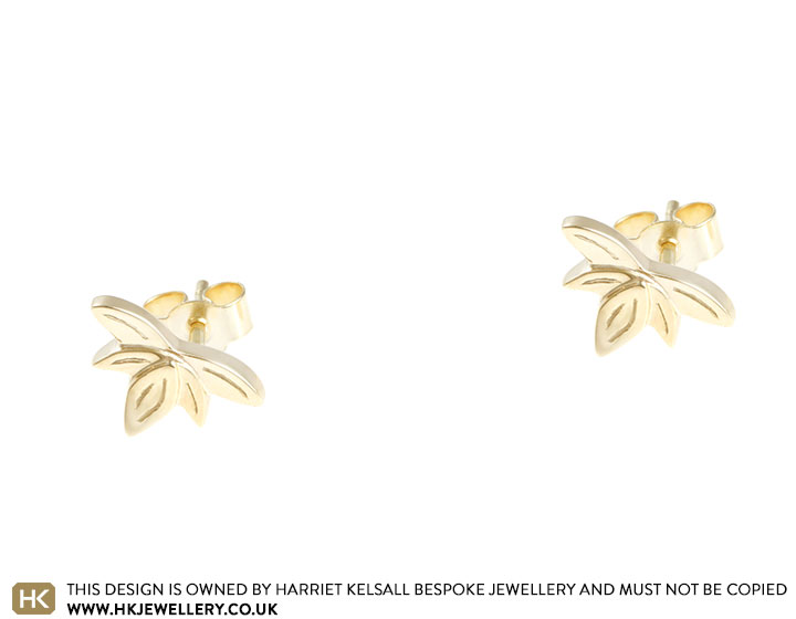 Dawn's Lotus Earrings In Her Own 9ct Yellow Gold