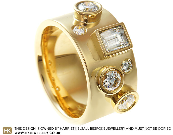 Anstice's Combined Engagement And Wedding Ring With Her Own Diamonds