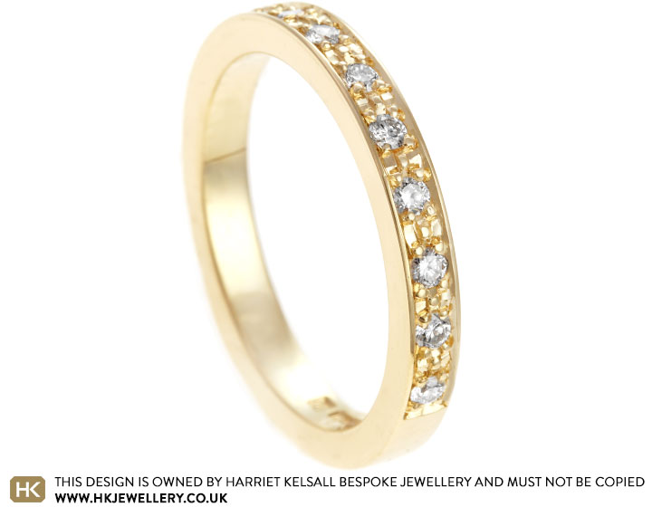 Caitlin's Fairtrade 9ct Yellow Gold Diamond Wedding Ring