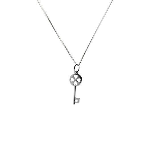 Silver on sale key necklace