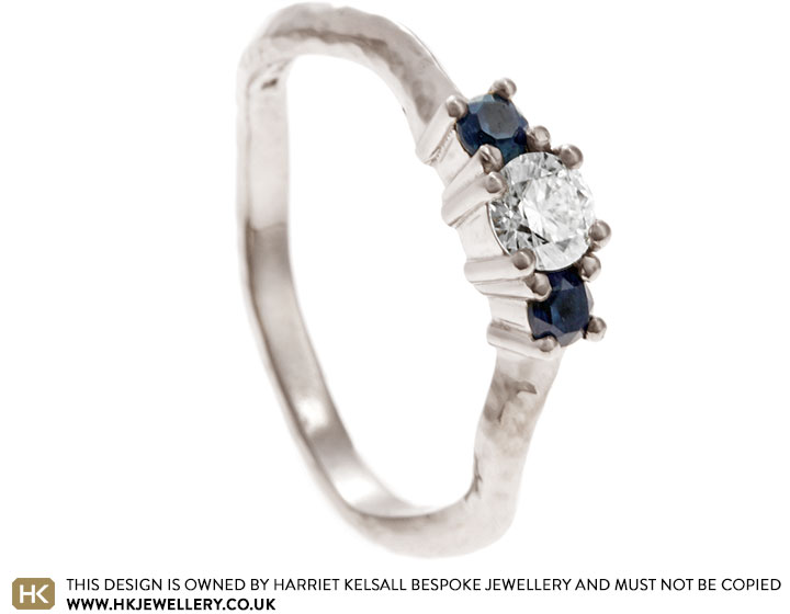 Beatrice's Diamond and Sapphire Engagement Ring