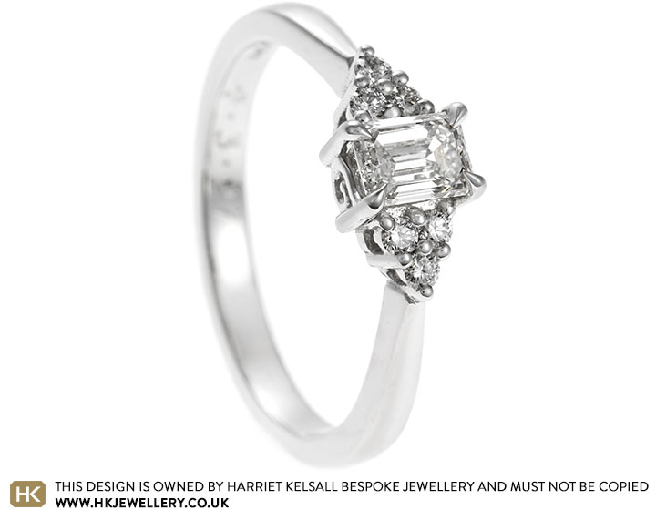 Nicki's Diamond and Platinum Music Inspired Engagement Ring