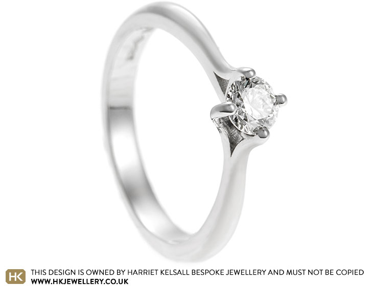 Helen's Platinum and Diamond Solitaire Engagement Ring