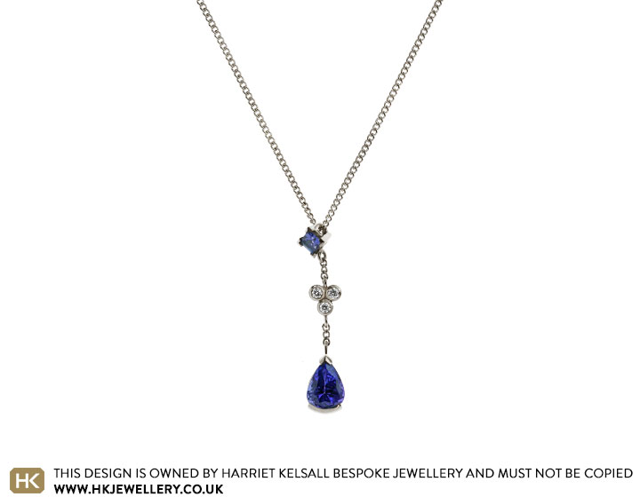 Julie's Tanzanite and Diamond 9ct White Gold Necklace