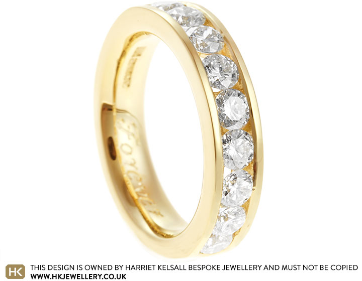 Elena's 18ct Yellow Gold and Diamond Eternity Ring