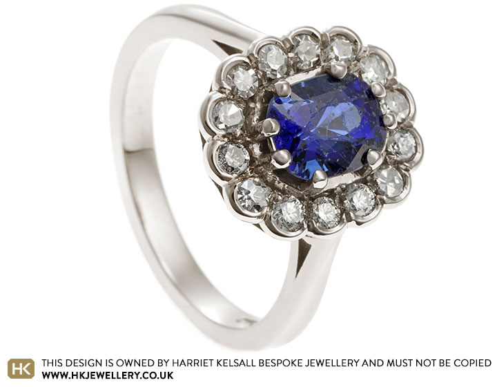 Lynn's 18ct White Gold Sapphire and Diamond Ring