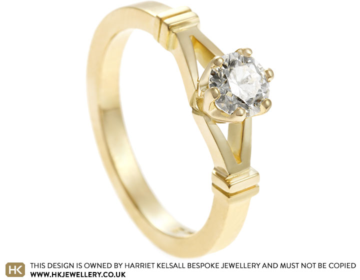 Caroline's Fairtrade Yellow Gold and Diamond Engagement Ring