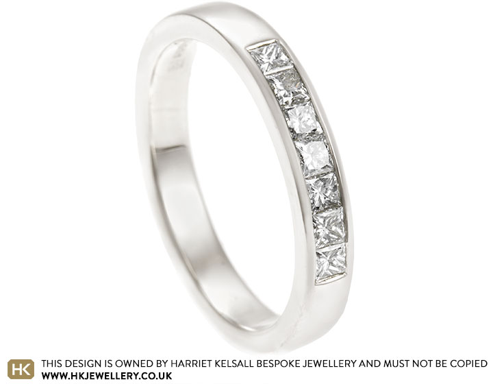 Princess Cut Diamonds in Fairtrade White Gold