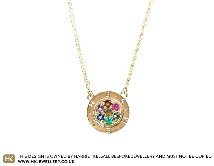 Susan's 9ct Yellow Gold Family Birthstone Pendant