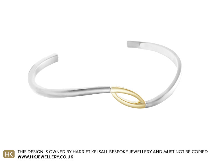 Dharmista's Mixed Metal Twist Design Bangle