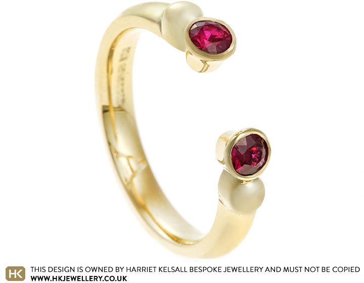 18ct yellow gold and ruby dress ring 