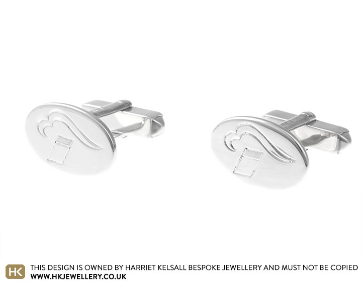 Bespoke Sterling Silver Engraved Cufflinks