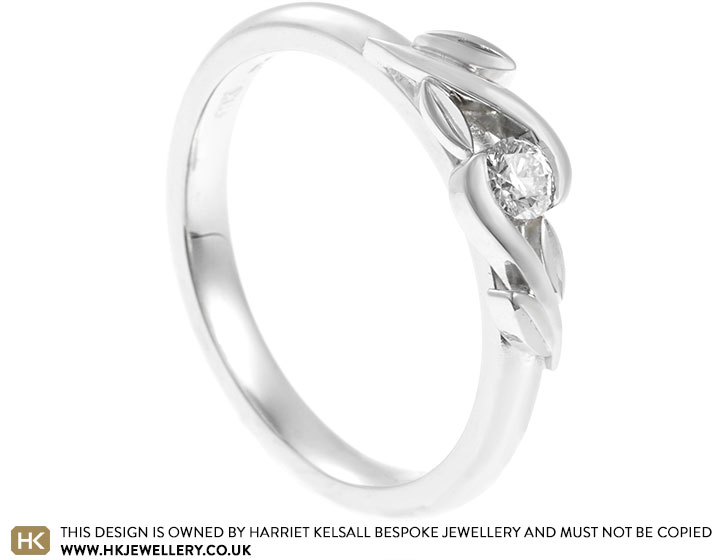 Josie's Vine Inspired Platinum and Diamond Engagement Ring