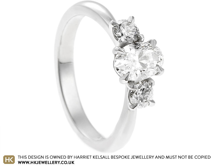 Chelsie's Platinum and Diamond Trilogy Engagement Ring