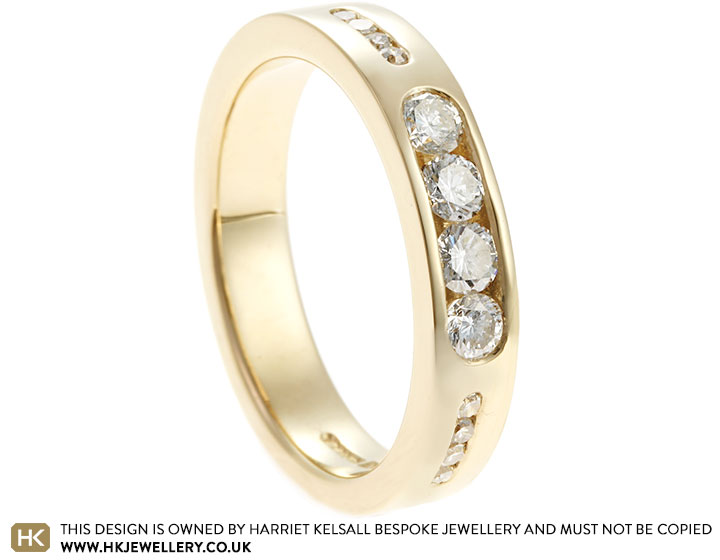 Liz's Yellow Gold Channel Set Eternity Ring Using Her Own Diamonds