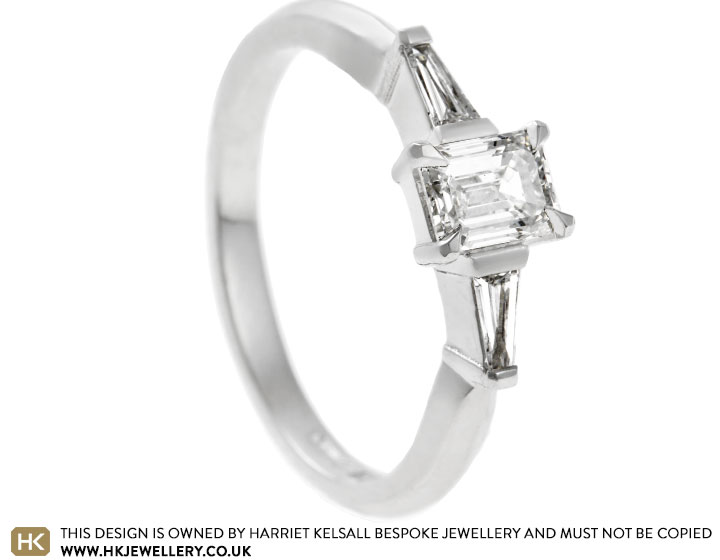 Charlotte's Platinum and Diamond Trilogy Engagement Ring