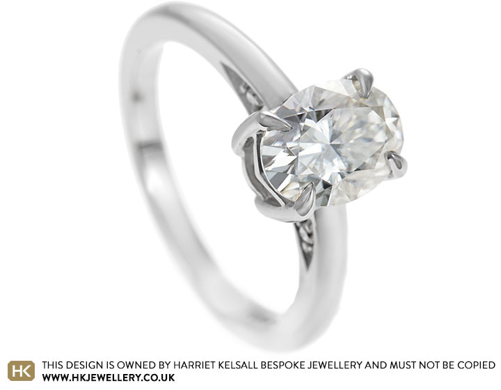 Hannah's Oval Cut Moissanite Engagement Ring